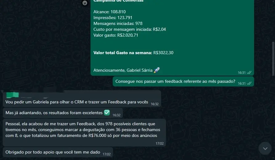 Depoimento real de cliente da Ômega Fest — Procura qualificada chegando com mais frequência